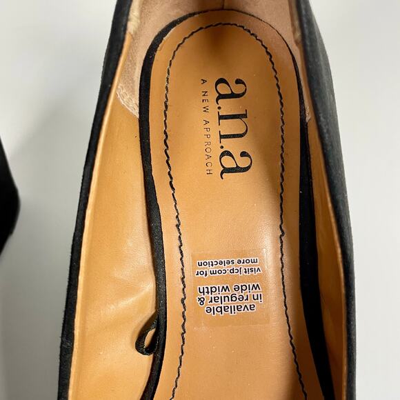 A.n.a Kenny Women’s Vegan Black Faux Suede Wedge Heel Size 6 - Picture 5 of 9